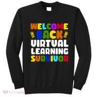 Welcome Back To School Virtual Learning Survivor Sweatshirt thumb 0