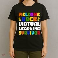Welcome Back To School Virtual Learning Survivor T-Shirt thumb 4