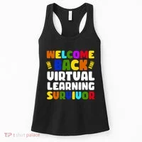 Welcome Back To School Virtual Learning Survivor Women's Tank Top thumb 0