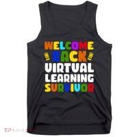 Welcome Back To School Virtual Learning Survivor Tank Top thumb 0