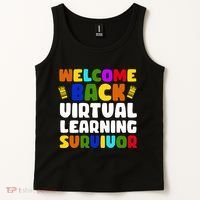 Welcome Back To School Virtual Learning Survivor Tank Top thumb 2