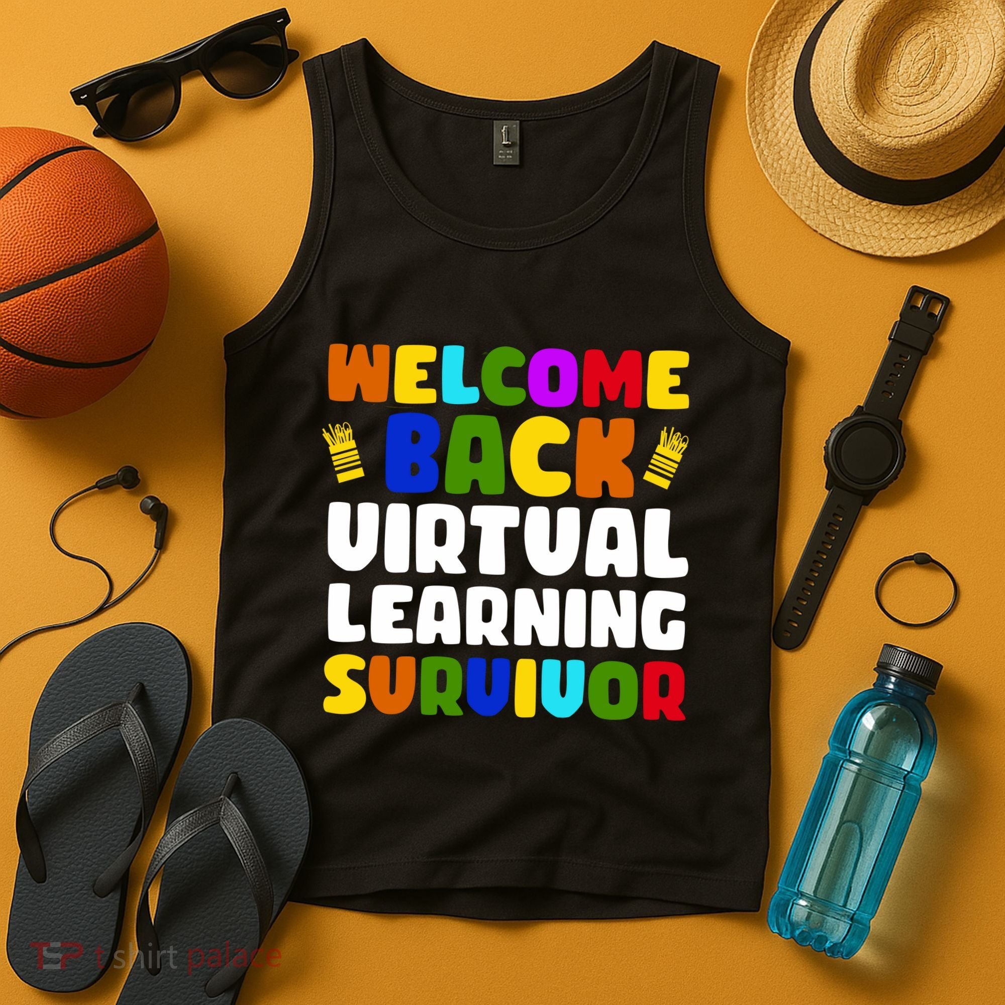 Welcome Back To School Virtual Learning Survivor Tank Top