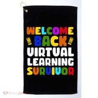 Welcome Back To School Virtual Learning Survivor Golf Towel thumb 0