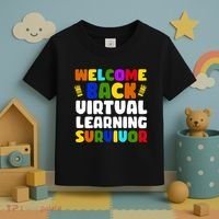 Welcome Back To School Virtual Learning Survivor Toddler T-Shirt thumb 3