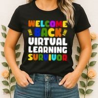 Welcome Back To School Virtual Learning Survivor Women's T-Shirt thumb 2