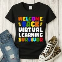 Welcome Back To School Virtual Learning Survivor Women's T-Shirt thumb 3