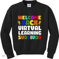 Welcome Back To School Virtual Learning Survivor Kids Sweatshirt thumb 0