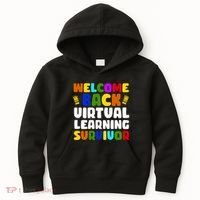 Welcome Back To School Virtual Learning Survivor Kids Hoodie thumb 0