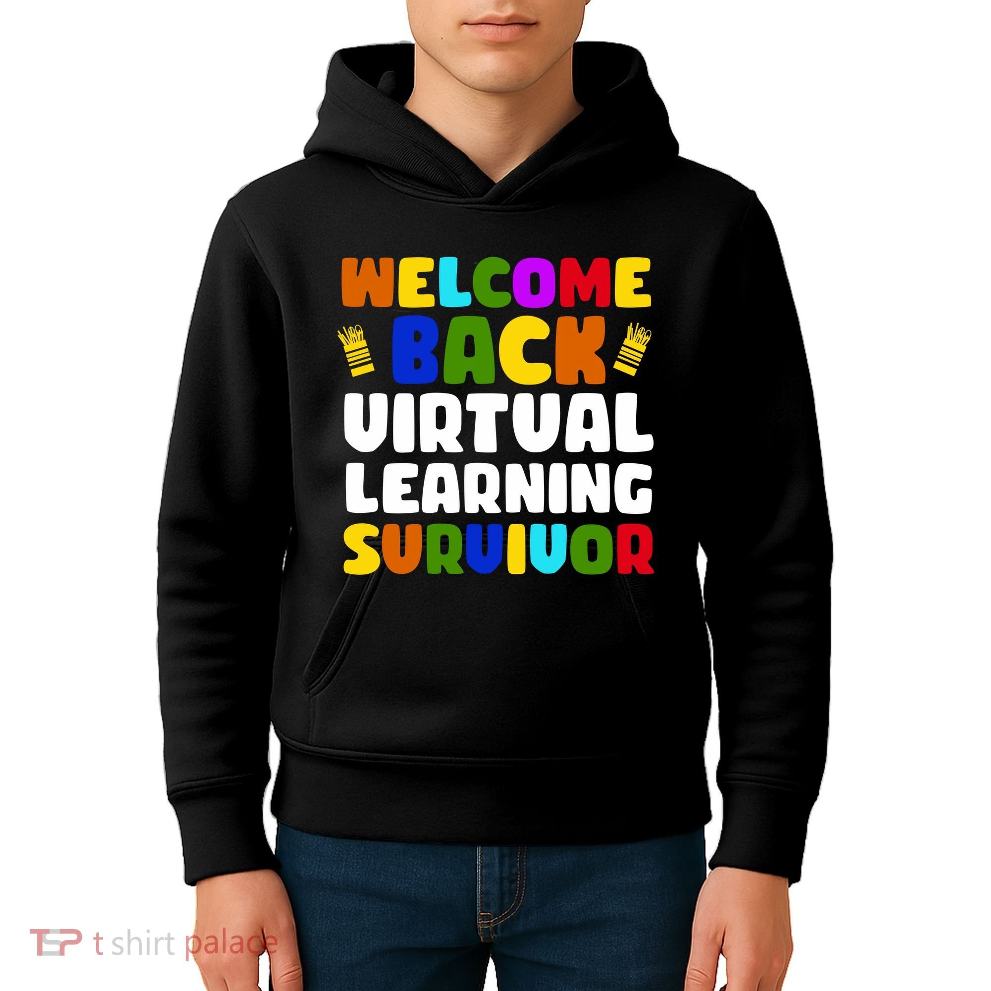 Welcome Back To School Virtual Learning Survivor Kids Hoodie