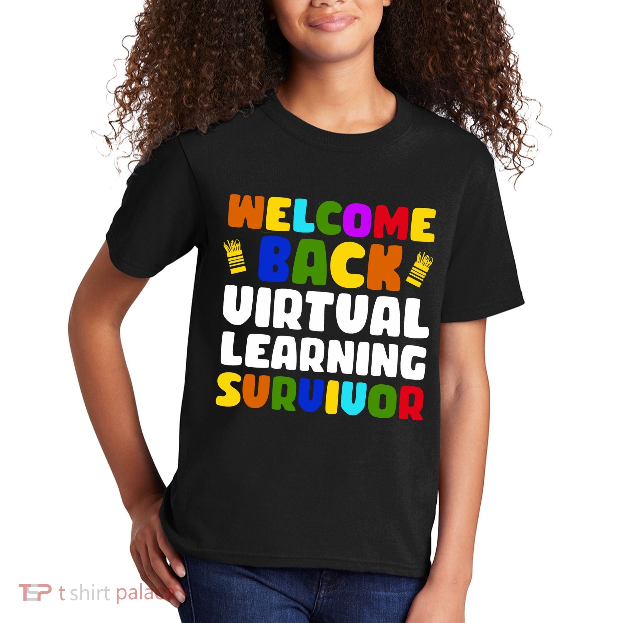 Welcome Back To School Virtual Learning Survivor Kids T-Shirt