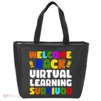 Welcome Back To School Virtual Learning Survivor Tote Bag thumb 0