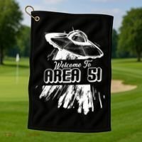 Welcome To Area 51 Golf Towel thumb 1