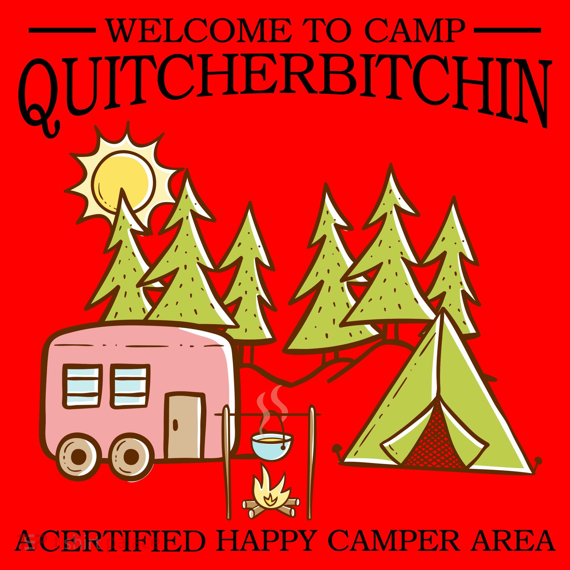 Welcome To Camp Quitcherbitchen Santa Hat