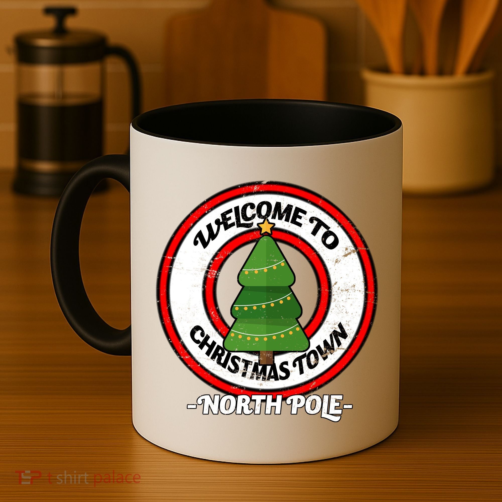 Welcome To Christmas Town North Pole Coffee Mug