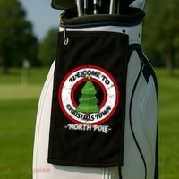 Welcome To Christmas Town North Pole Golf Towel thumb 2