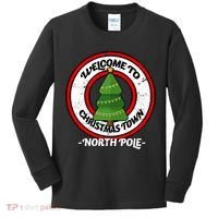 Welcome To Christmas Town North Pole Kids Long Sleeve Shirt thumb 0