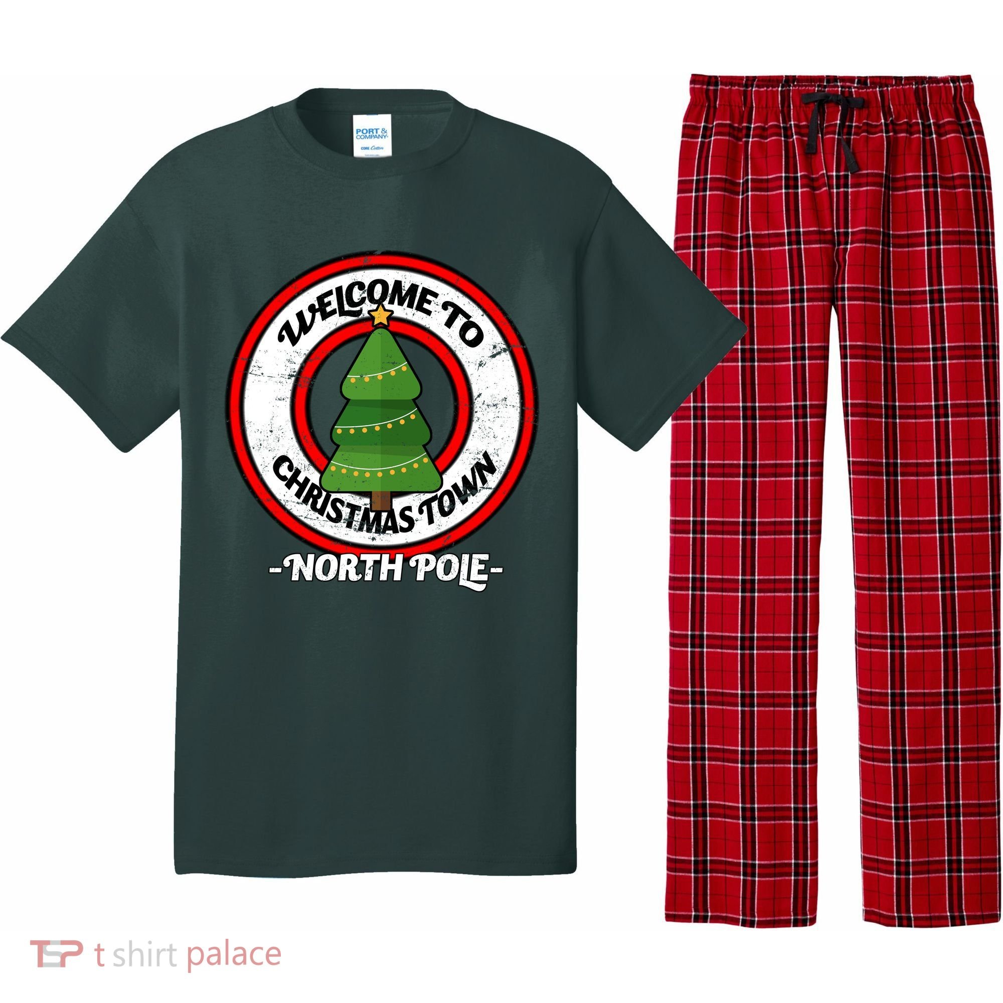 Welcome To Christmas Town North Pole Pajama Set