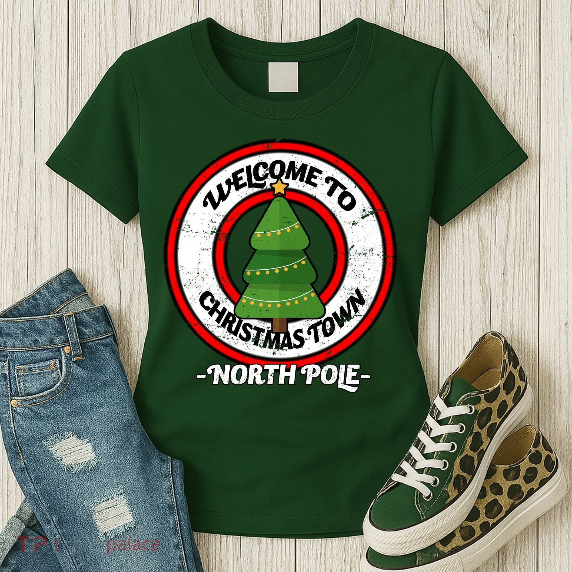 Welcome To Christmas Town North Pole Women's T-Shirt
