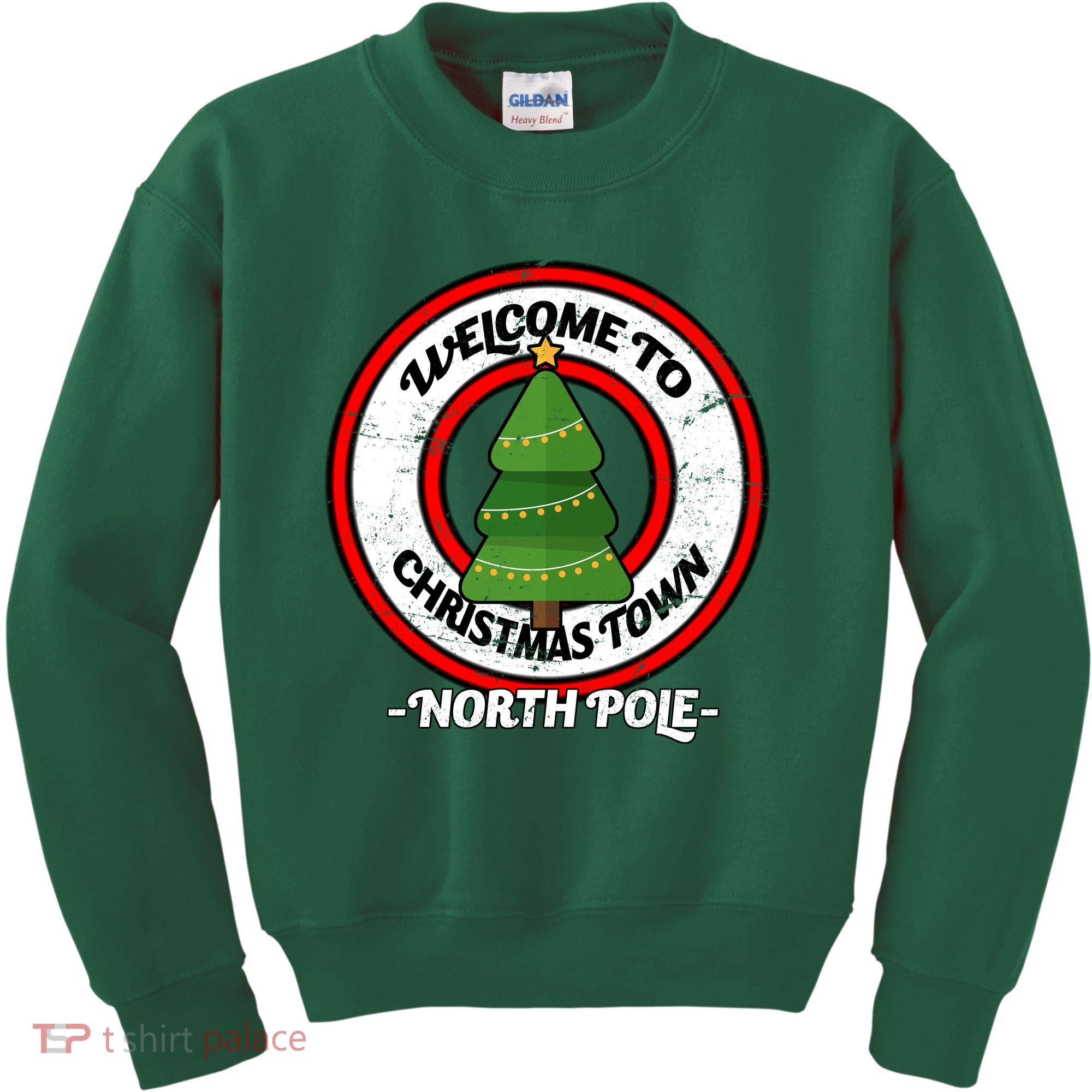 Welcome To Christmas Town North Pole Kids Sweatshirt