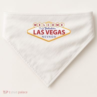 Welcome To Fabulous Las Vegas Sign USA-Made Doggie Bandana