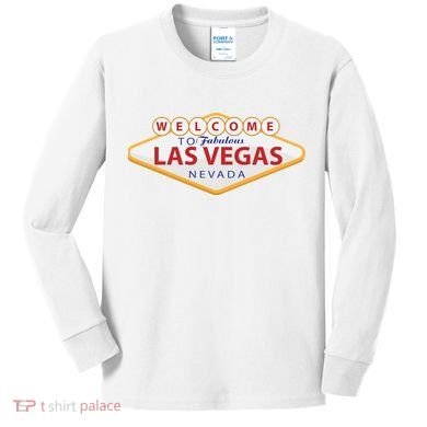Welcome To Fabulous Las Vegas Sign Kids Long Sleeve Shirt