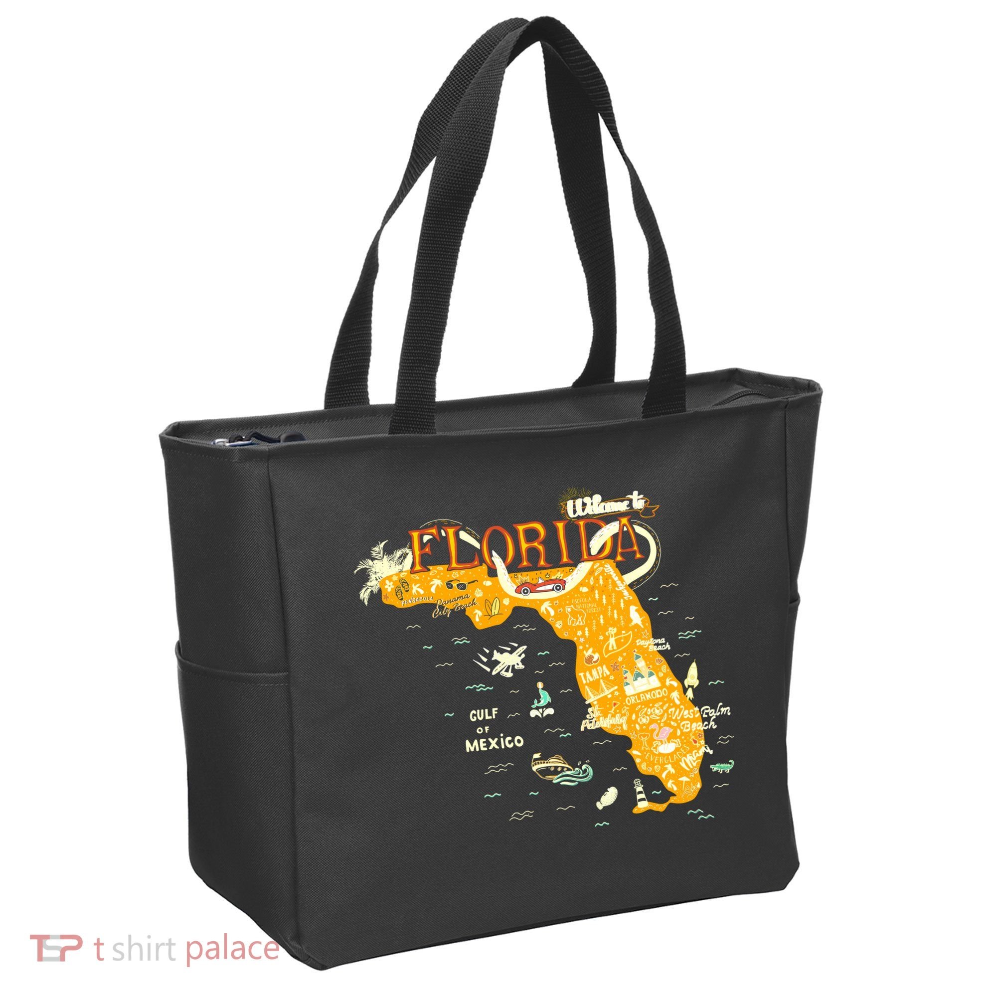 Welcome To Florida Cool Tourist Map Tote Bag