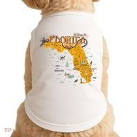 Welcome To Florida Cool Tourist Map Doggie Tank thumb 0