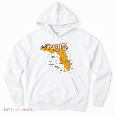 Welcome To Florida Cool Tourist Map Hoodie