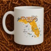Welcome To Florida Cool Tourist Map Coffee Mug thumb 2