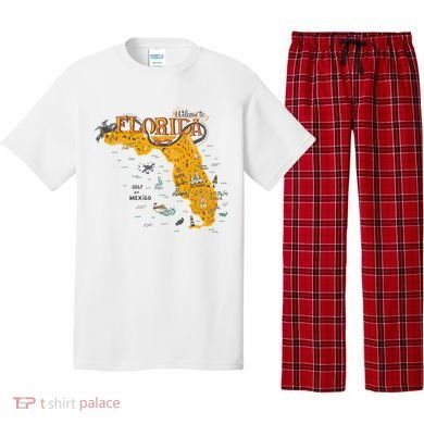 Welcome To Florida Cool Tourist Map Pajama Set