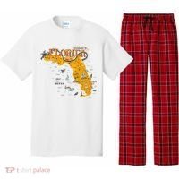 Welcome To Florida Cool Tourist Map Pajama Set thumb 0