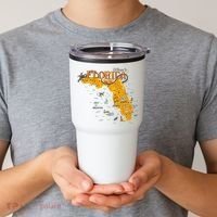 Welcome To Florida Cool Tourist Map Tumbler thumb 2