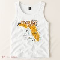 Welcome To Florida Cool Tourist Map Tank Top thumb 2