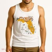 Welcome To Florida Cool Tourist Map Tank Top thumb 3