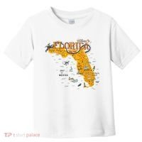 Welcome To Florida Cool Tourist Map Toddler T-Shirt thumb 0