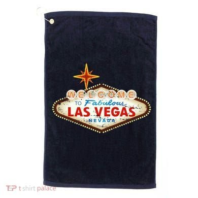 Welcome to Las Vegas Classic Sign Golf Towel
