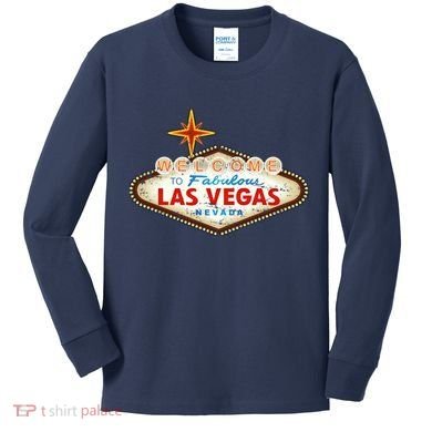 Welcome to Las Vegas Classic Sign Kids Long Sleeve Shirt