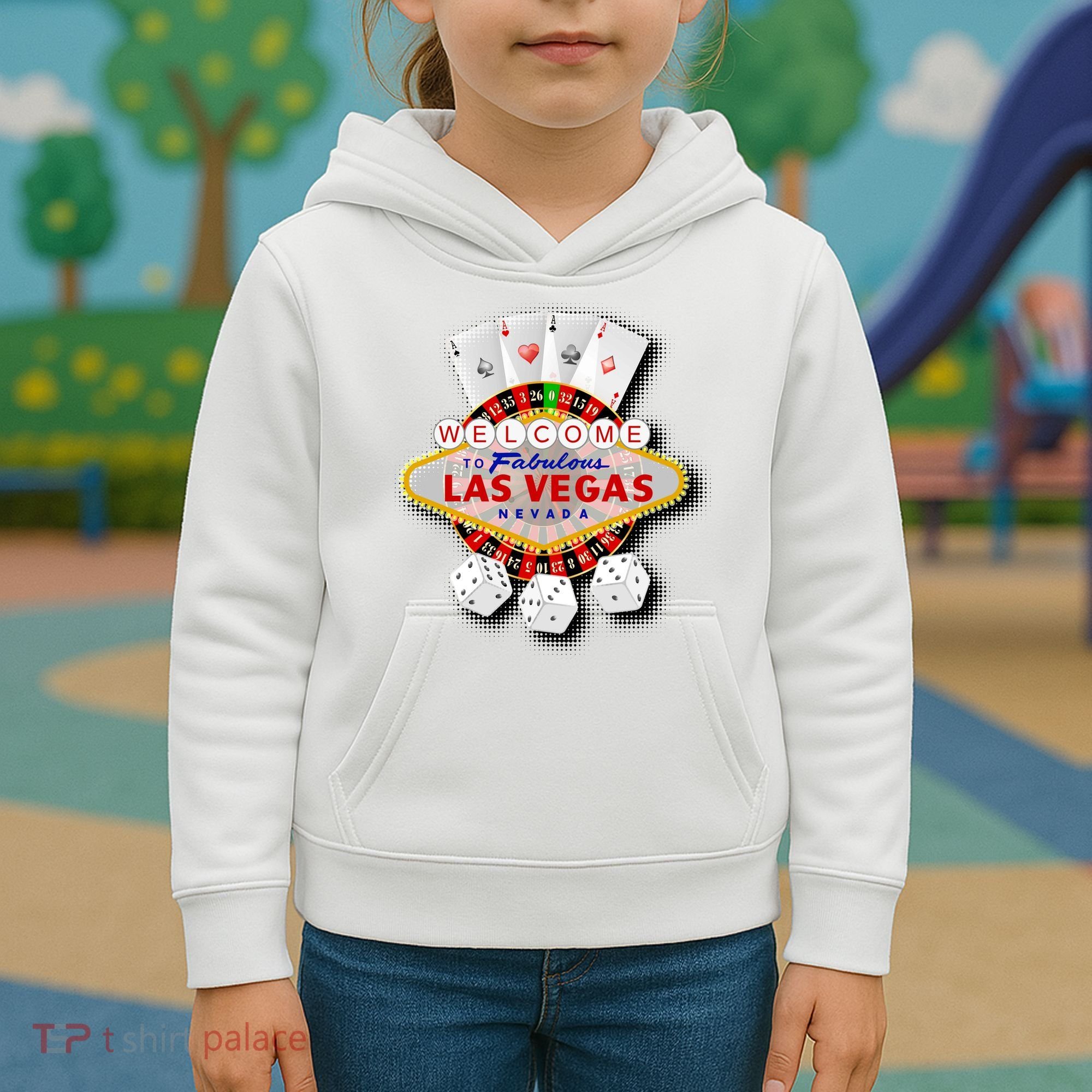 Welcome To Las Vegas Original Logo Kids Hoodie
