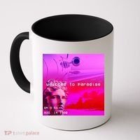 Welcome To Paradise Vaporwave Coffee Mug thumb 0