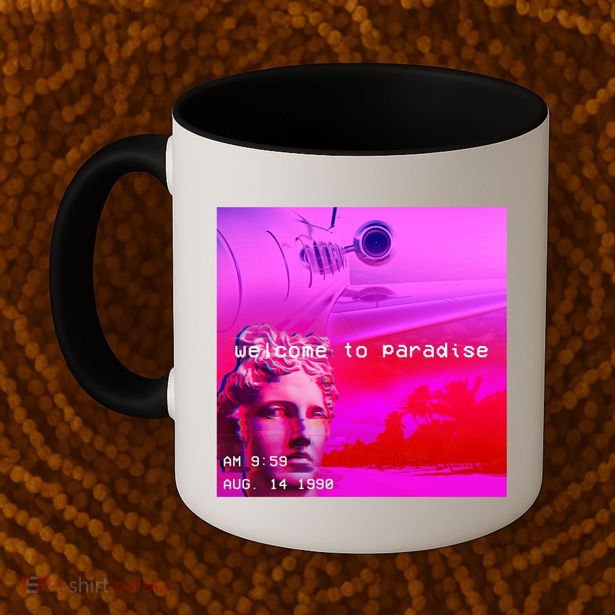 Welcome To Paradise Vaporwave Coffee Mug