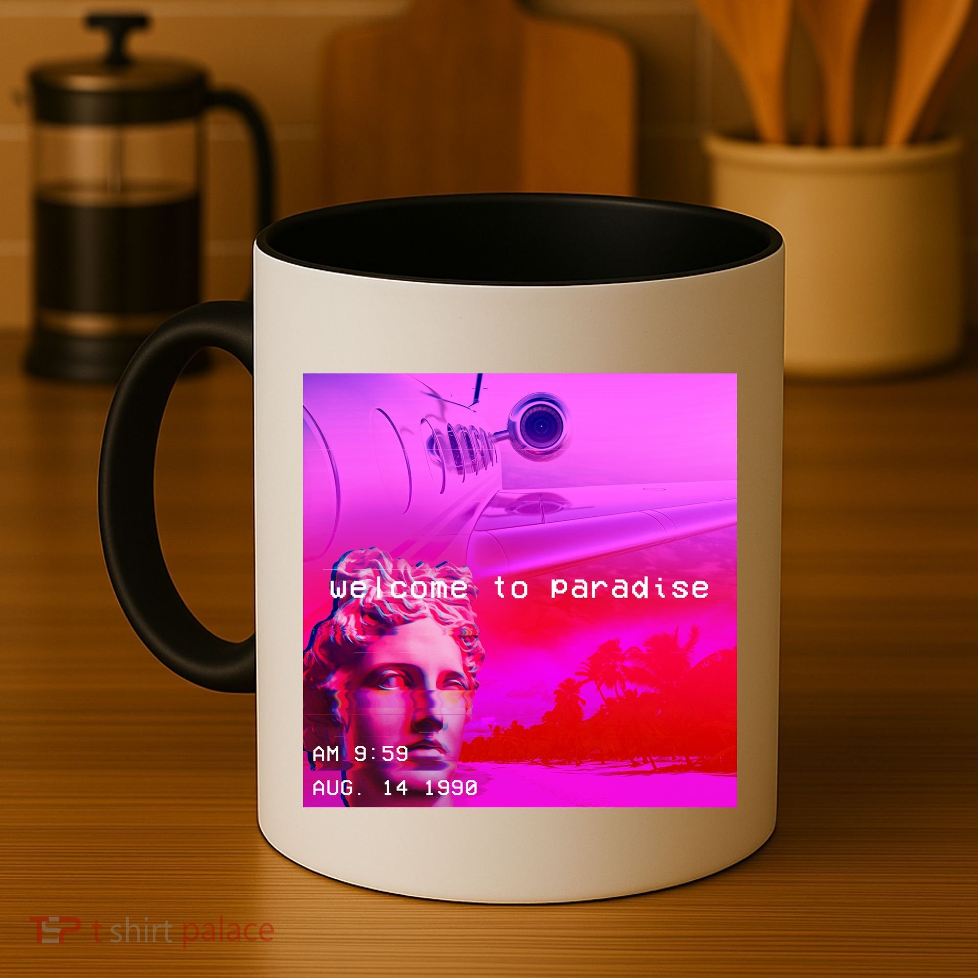 Welcome To Paradise Vaporwave Coffee Mug
