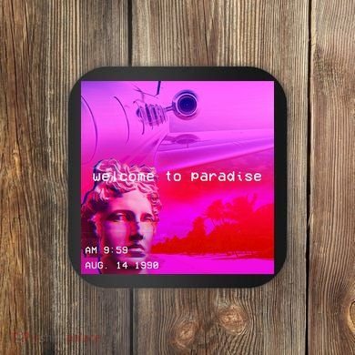 Welcome To Paradise Vaporwave Coaster