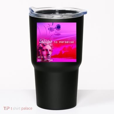 Welcome To Paradise Vaporwave Tumbler