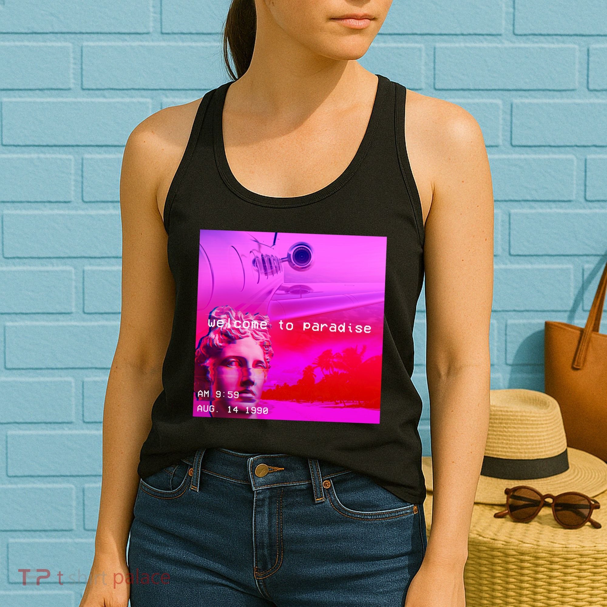 Welcome To Paradise Vaporwave Women's Tank Top