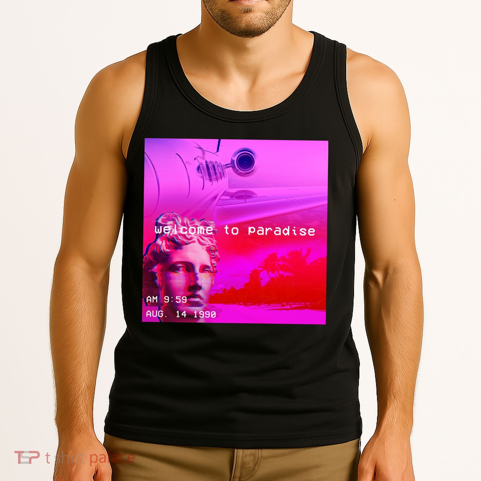 Welcome To Paradise Vaporwave Tank Top