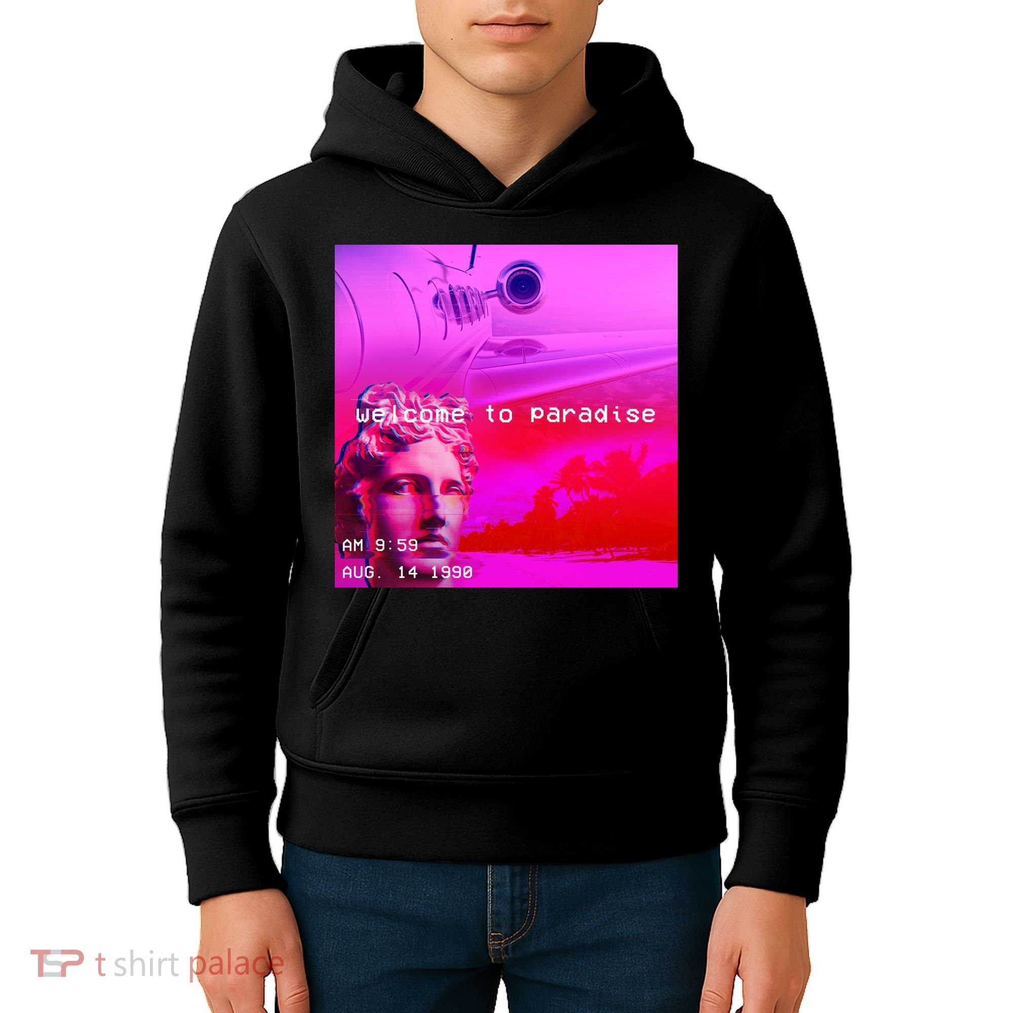 Welcome To Paradise Vaporwave Kids Hoodie