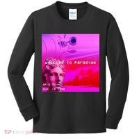 Welcome To Paradise Vaporwave Kids Long Sleeve Shirt thumb 0