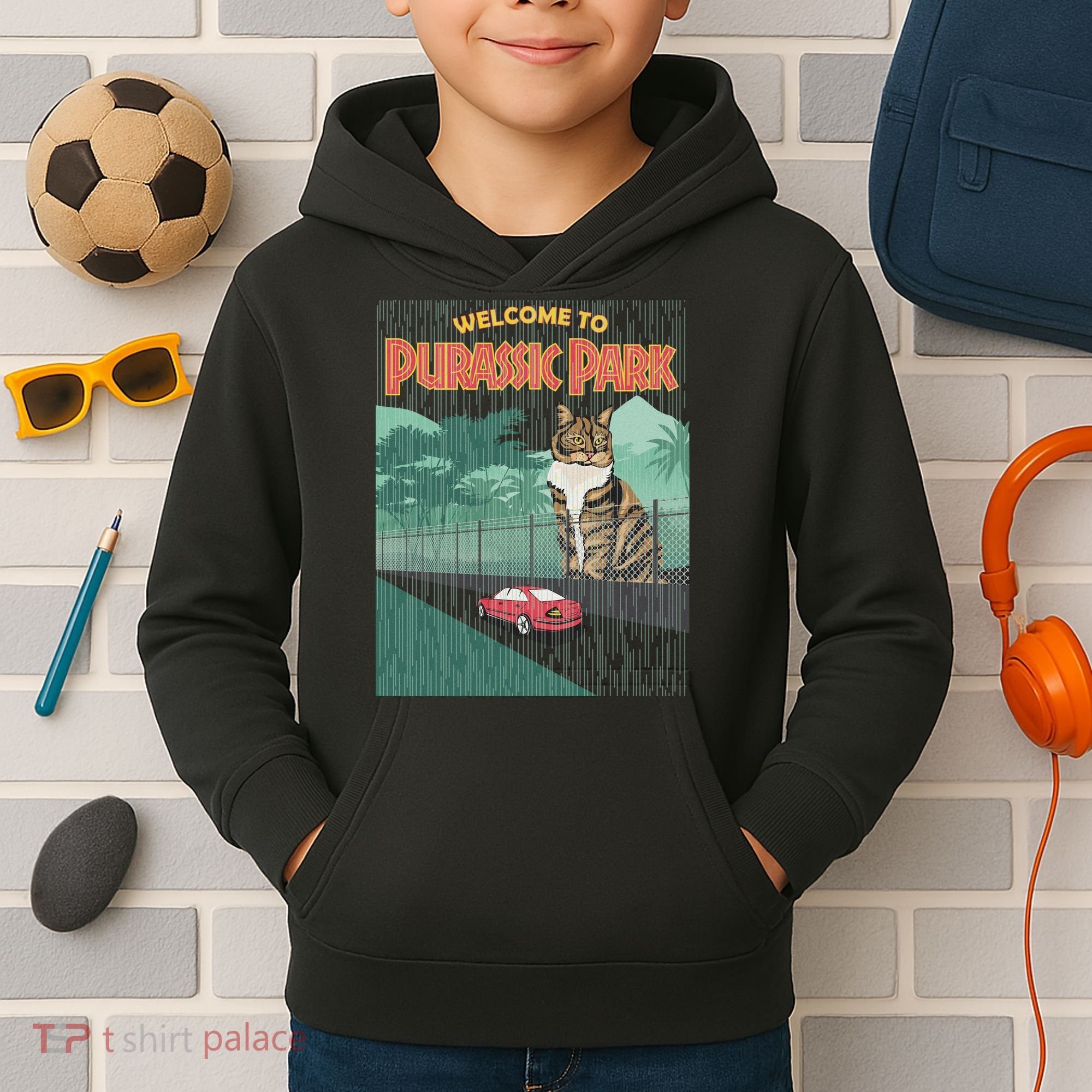 Welcome To Purassic Park Kids Hoodie