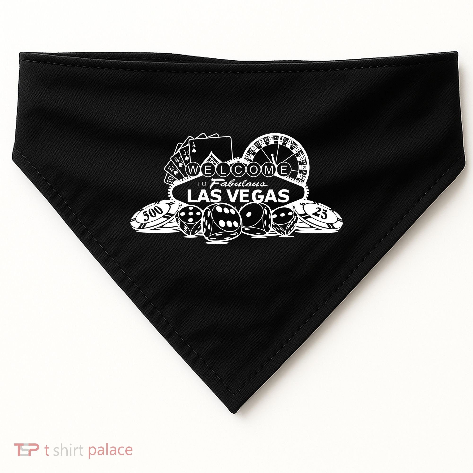 Welcome To The Fabulous Las Vegas Logo USA-Made Doggie Bandana