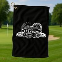 Welcome To The Fabulous Las Vegas Logo Golf Towel thumb 1